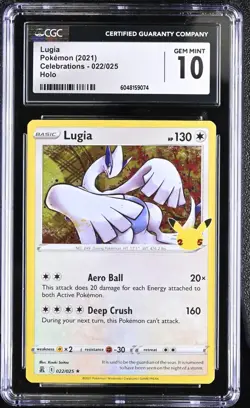 2021 POKEMON CELEBRATIONS #022 LUGIA CGC 10 - Image 1
