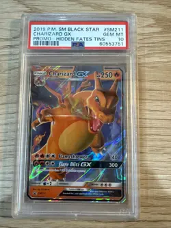 Pokemon TCG Charizard GX SM211 Black Star Promo 2019 Hidden Fates PSA 10 - Image 1