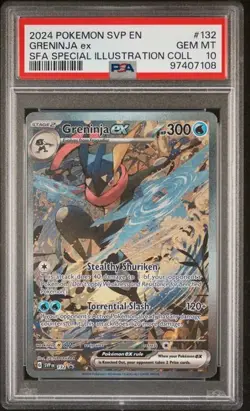 PSA 10 GEM MT 💎 - Greninja ex 132 - Pokemon SVP SFA Special Illustration Promo - Image 1