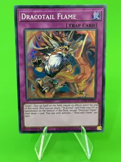 Yu-Gi-Oh Justice Hunters Dracotail Flame Super Rare JUSH-EN011 NM!!! - Image 1