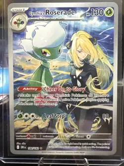 Pokemon TCG Cynthia's Roserade Card 184/182 Destined Rivals IR Holo Full Art - Image 1