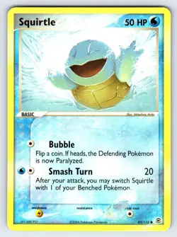 Squirtle 83/112 2004 EX FireRed & LeafGreen Pokemon Card TCG Nintendo - Hp - Image 1