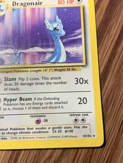 Dragonair 18/102 - Base Set Rare Vintage Pokemon TCG Card 1999 Dragon Type - Image 4