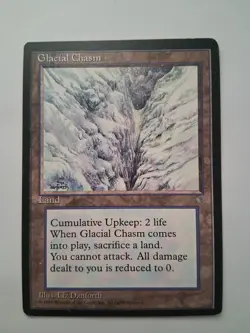 MTG Glacial Chasm Land Card Ice Age Magic the Gathering - Image 1