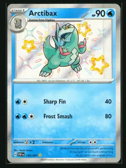 Pokemon TCG Arctibax 129/091 2024 Paldean Fates Holo Shiny Rare Card - NM - Image 1