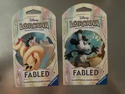 NEW- 2 Packs of 12 cards each - DISNEY LORCANA Fabled Booster Packs - Image 1