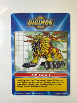 Tip Card 1 of 4 | Digimon Taco Bell Promo | Digi-Battle Card Game | Bandai 2000 - Image 1