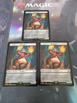 Mtg. 3x Hero #0002 / Wizard Double-Sided Tokens. Foil. Final Fantasy. Nm - Image 2