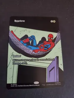 Reprieve BORDERLESS | Retro Comic Art Spider-Man | MTG Marvel Mythic NM Modern - Image 1