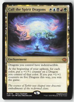 MTG - Call the Spirit Dragons M Tarkir: Dragonstorm 174 LP-NM - Image 1