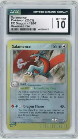 2003 Pokemon Salamence EX #19 Reverse Holo CGC 10 - Image 1