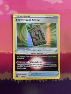 Pokemon Card Forest Seal Stone Silver Tempest Holo Rare 156/195 Near Mint - Image 1