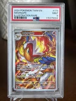 Infernape 173/167 Twilight Masquerade Illustration PSA 9 Pokemon TCG - Image 1