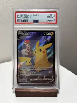 Pikachu V #TG16 Pokemon Lost Origin PSA 10 - Image 1