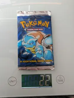 Pokemon BASE SET BOOSTER PACK - 21/22g - FACTORY SEALED - BLASTOISE - Image 1