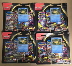 LOT OF 4 Pokemon Mega Evolution 3 Pack Blister Psyduck Same Day Shipping - Image 1