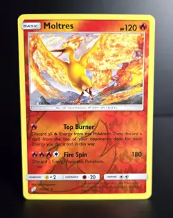 Pokemon TCG - MOLTRES 19/181 - Reverse Holo Rare - Sun & Moon Team Up 2019 - NM+ - Image 1