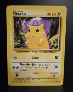 Pokemon TCG - PIKACHU - 58/102 - Unlimited - WOTC - Base Set (1999) - NM - Image 1