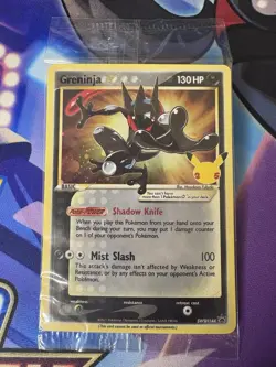 Pokemon Greninja SWSH144 Celebrations Gold Star Promo 25th Anniversary SEALED - Image 1