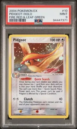 PSA 9 MINT Pokemon PIDGEOT Holo Rare 2004 ex FireRed & LeafGreen #10/112 - Image 1