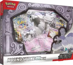 OPEN BOX -MISSING - Pokemon HOUNDSTONE EX BOX with 4 Booster Packs - Image 1