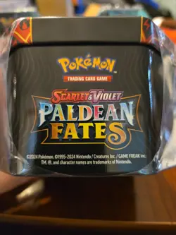 Pokemon Charizard EX Paldean Fates Tin Factory Sealed - Image 2