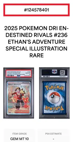 PSA Gem Mint 10 Ethan's Adventure #236 SIR Pokemon Destined Rivals - Image 3