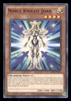 Yu-gi-oh Noble Knight Joan #LED8-EN030 Legendary Duelists: Synchro Storm LP - Image 1