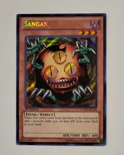 Yugioh TCG - Sangan LCYW-EN120 1st Edition NM Secret Rare - Image 1