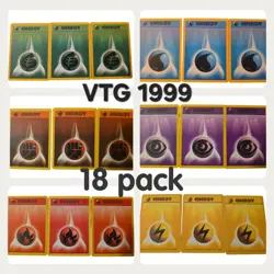 Pokemon Card Base Set # 1 Energy x 18 Card Lot 1999 VTG! LP - Image 1