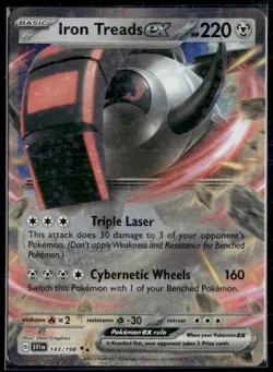 Iron Treads Ex - 143/198 - Pokemon Scarlet Violet Base Ultra Rare Card NM - Image 1