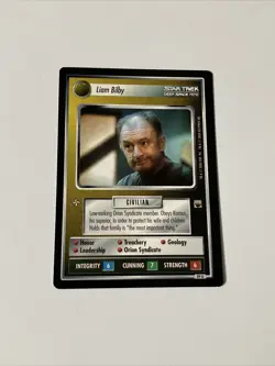 Star Trek CCG Personnel Non-Aligned Liam Bilby Black Boarder Card - Image 1
