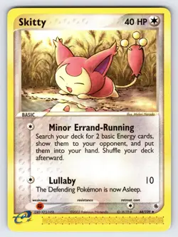 Skitty 71/109 2003 EX Ruby & Sapphire Pokemon Card TCG e-Series Nintendo - Lp - Image 1