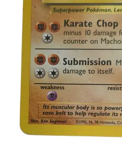 Machoke Base Set Uncommon Pokemon Card 1999 Unlimited #34/102 - Image 3