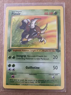 Pokemon TCG Pinsir Jungle Card 25/64 1st Edition Never Played Near Mint - Image 1