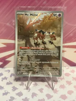 Pokemon TCG Mr. Mime Scarlet Violet Holo Card 179/165 Illustration Rare - Image 1