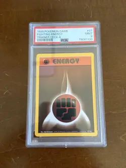 Pokemon Card Fighting Energy 97/102 Brocks Trainer Deck A PSA 9 MINT - Image 1
