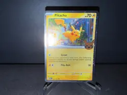 2024 Pokemon Pikachu 018 Trick or Trade PAF Cosmos Holo DOUBLESWIRL Card NM+ - Image 1