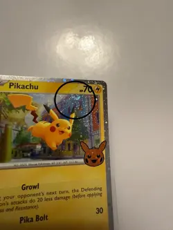 2024 Pokemon Pikachu 018 Trick or Trade PAF Cosmos Holo DOUBLESWIRL Card NM+ - Image 2