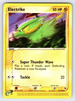 Electrike 53/109 EX Ruby & Sapphire Pokemon Card TCG e-Series Nintendo - Mp - Image 1