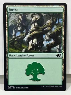 Magic The Gathering: Basic Land - Forest V.1, 2 and 3 Foundations Jumpstart: MTG - Image 2