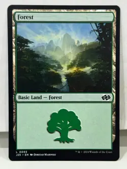 Magic The Gathering: Basic Land - Forest V.1, 2 and 3 Foundations Jumpstart: MTG - Image 4