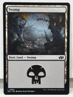 Magic The Gathering: Basic Land - Swamp V.1, 2 and 3 Foundations Jumpstart: MTG - Image 1