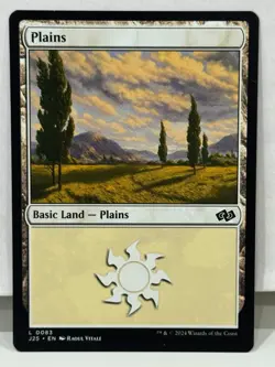 Magic The Gathering: Basic Land - Plains V.1, 2 and 3 Foundations Jumpstart: MTG - Image 1