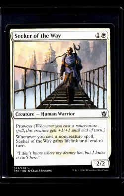 2014 MTG Magic The Gathering KTK Khans of Tarkir #22 Seeker of the Way LP - Image 1