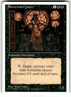 Sorceress Queen MTG Core Set 4th Edition Regular MTG - Image 1