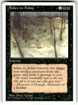 Ashes to Ashes MTG Core Set 4th Edition Regular MTG - Image 1