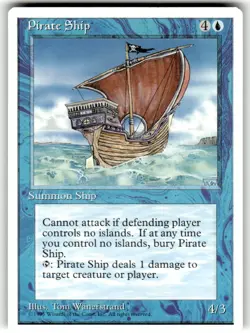 Pirate Ship MTG Core Set 4th Edition Regular MTG - Image 1