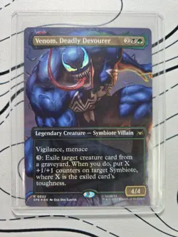 Venom, Deadly Devourer (Borderless) #22 (Foil) (NM) Spider-Man SPE Magic MTG - Image 1