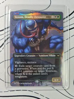 Venom, Deadly Devourer (Borderless) #22 (Foil) (NM) Spider-Man SPE Magic MTG - Image 3